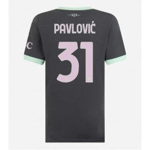 AC Milan Strahinja Pavlovic #31 Rezervni Dres za Ženska 2024-25 Kratak Rukavima